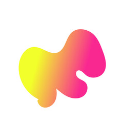 Yellow Pink Abstract Shapes Gradient Decor 