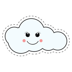 cute cloud cartoon illustration graphic