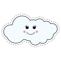 cute cloud cartoon illustration graphic