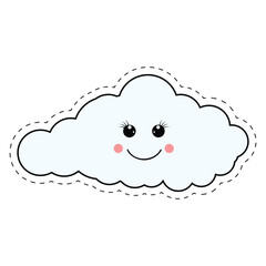 cute cloud cartoon illustration graphic