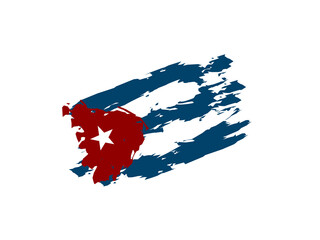 cuba flag icon, illustration of national flag design with elegance concept