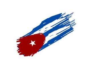 cuba flag icon, illustration of national flag design with elegance concept