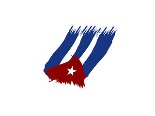 cuba flag icon, illustration of national flag design with elegance concept
