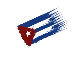 cuba flag icon, illustration of national flag design with elegance concept