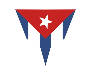 cuba flag icon, illustration of national flag design with elegance concept