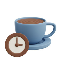 coffee time 3d illustration