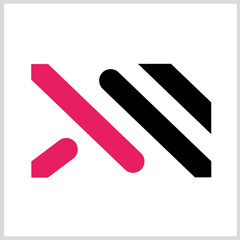 Rectangle Line icons pink and black color. Vector Illustration for Icon, Symbol, Logo etc