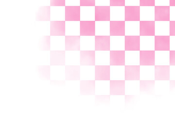 爽やかな雰囲気のピンク色の正方形のフレーム壁紙素材(透過)