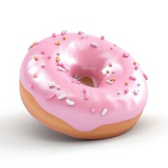 donut isolated on white background, generative ai