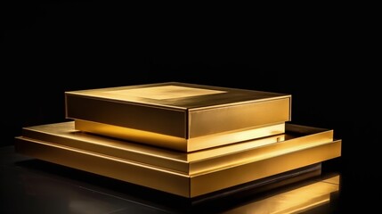 Gold podium product advertising, generative ai