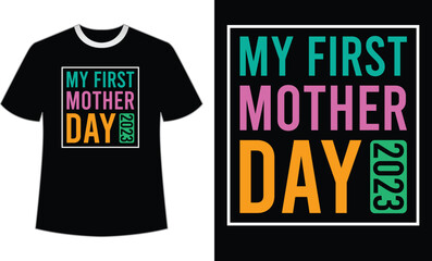 lettering Mom T-shirt Design Template