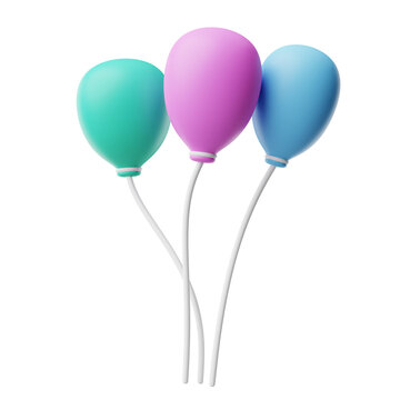 Balloons 3d illustration