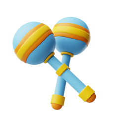 Rattle toy 3d illustration