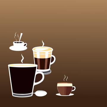 Coffee design over brown background, vector illustration eps10