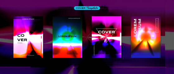 Cover design futuristic 80s prime retro vibrant back to the future theme collection vector background for flyers, banners, posters, invitations, gift cards, brochures