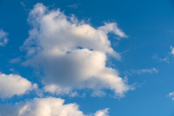 beautiful white clouds and blue sky for background