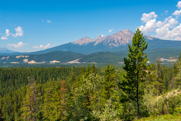 majestic mountains with forest foreground in Vancouver, Canada, North America.