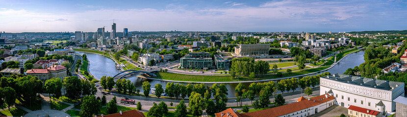 Fototapeta na wymiar Panorama of the city of Vilnius, Lithuania