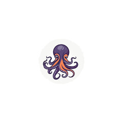 octopus simple silhouette modern logo