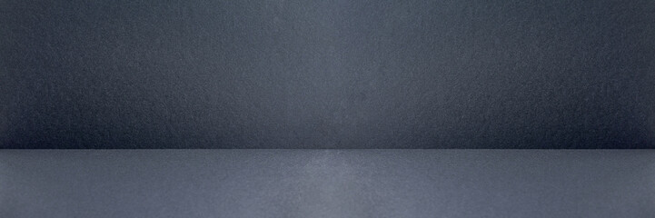 Black paper texture wall and table or floor