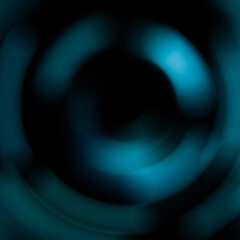 Abstract Background of ring light with luminous swirling on black