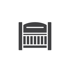 Baby Crib vector icon