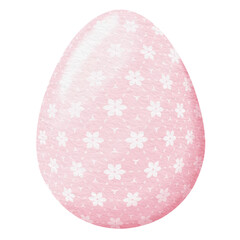 Pink Watercolor easter egg.	
