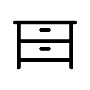 Editable nightstand, drawer, cabinet vector icon. Part of a big icon set family. Perfect for web and app interfaces, presentations, infographics, etc