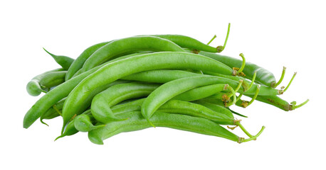 Green beans isolated on  transparent png