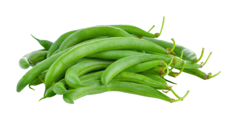 Green beans isolated on  transparent png
