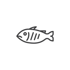 Fish fry line icon