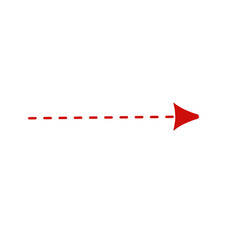 Red dotted line arrow.	
