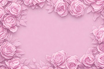 pink rose background ai generative