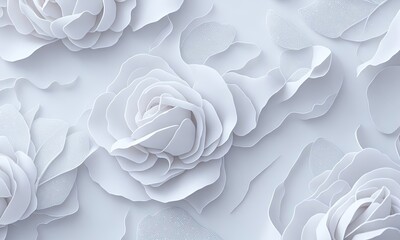 white rose petals ai generative