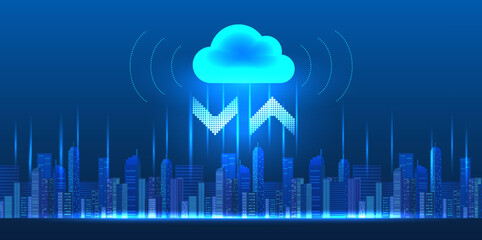 Smart technology for data storage and data transmission is a popular future system used in digital cities. by working through the cloud system It is a network that sends data all over the world.