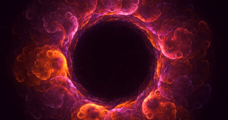 3D rendering abstract round light background