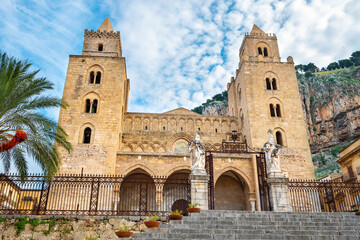 Fototapeta na wymiar Cefalu Cathedral. Cefalu, Sicily, Italy