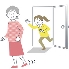 認知症によりひとりで出かけてしまうシニア女性