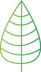 Gradient vector leaves - Leaf Design in different shapes to use in environmental or healthy logo design.