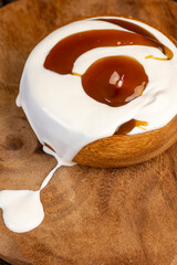 Fresh Yogurt with added chocolate for chocolate flavor