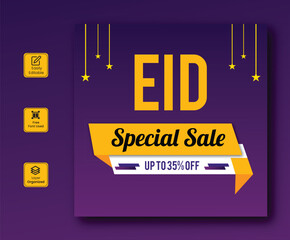 Ramadan sale label badge banner template design, Eid offer vector design,
Ramadan sale promotion banner
