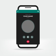 Mockup design of voice call