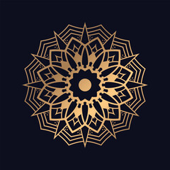 Luxury ornamental gold color mandala design background