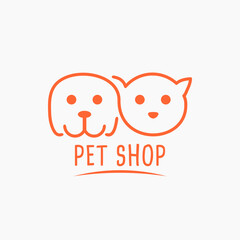 Pet Shop Vector Logo Illustration clean and professional logo template suitable for any business