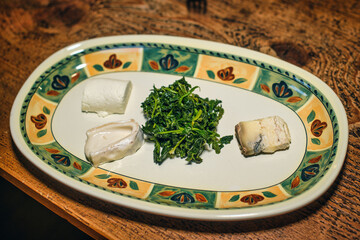 Tasting of soft cheeses from northern Italy