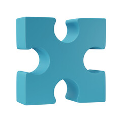 3D jigsaw puzzle pieces isolated on transparent background. Problem-solving, business connecting, cooperation, partnership concept.