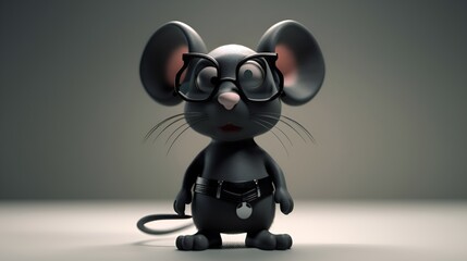 Black cartoon mouse