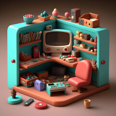 Plasticine Gaming Room