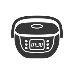 Multicooking slow cooker glyph single isolated vector icon