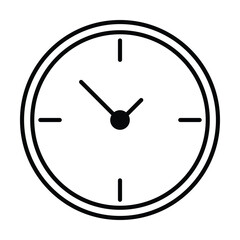 clock flat icon, clock vector, time illustration